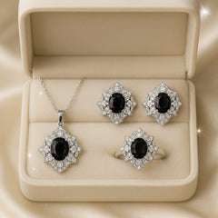 Zircon Locket Set-53 (Black)