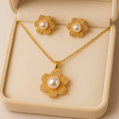 Zircon Locket Set-57 (Golden)