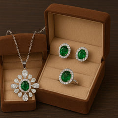 Zircon Locket Set-64 (Green)