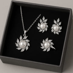 Zircon Locket Set-62 (Silver)