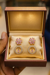 Zircon Earring-130 (Pink)