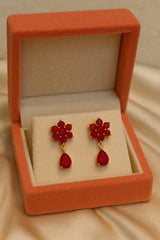 Zircon Earring-132 (Maroon)