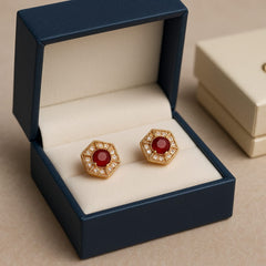 Zircon Fancy Studs-181 (Maroon)