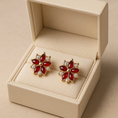 Zircon Fancy Studs-184 (Maroon)