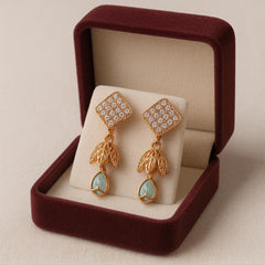 Zircon Earring-134 (Mint Green)