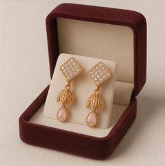 Zircon Earring-134 (Pink)
