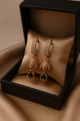 Zircon Earring-133 (Black)