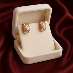 Stainless Steel Hoop Earring-01 (Tri Colour)