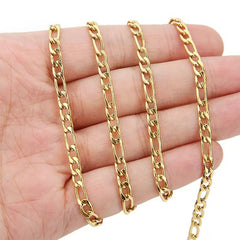 Gold Chain-89 (Figaro Chain / Golden) (60 cm)