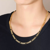 Gold Chain-89 (Figaro Chain / Golden) (60 cm)