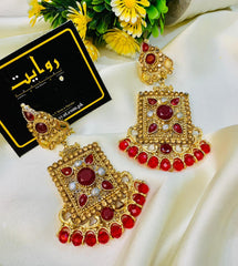 Fancy Earring-432 (Maroon)