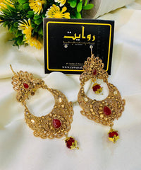 Fancy Earring-433 (Maroon)