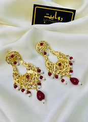 Fancy Earring-436 (Maroon)