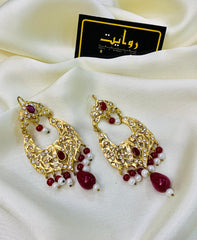 Fancy Earring-437 (Maroon)