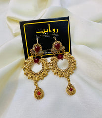 Fancy Earring-448 (Maroon)
