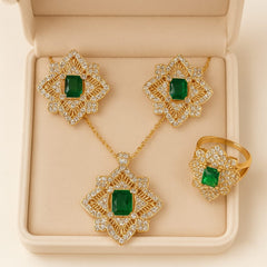 Zircon Locket Set-73 (Green)