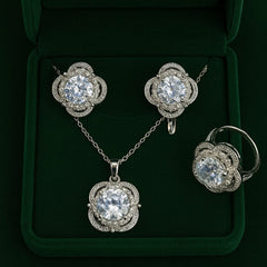 Zircon Locket Set-74 (Silver)