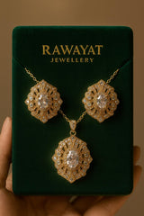 Zircon Locket Set-77 (White)