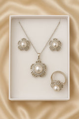 Zircon Locket Set-89 (Silver)