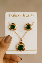 Zircon Locket Set-91 (Green)
