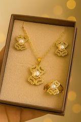 Zircon Locket Set-104 (White)