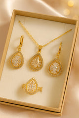Zircon Locket Set-102 (White)