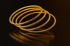 Gold Platted Bangles-18 (Golden)