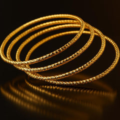 Gold Platted Bangles-18 (Golden)