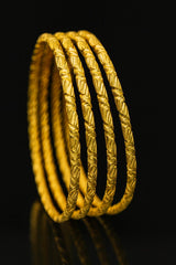 Gold Platted Bangles-19 (Golden)
