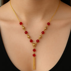 Gold Chain-108 (Maroon)
