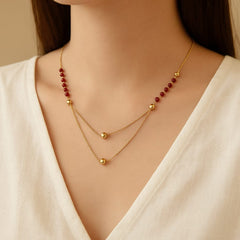 Gold Chain-105 (Maroon)
