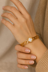 Stainless Steel Kara Bracelet-07 (White)