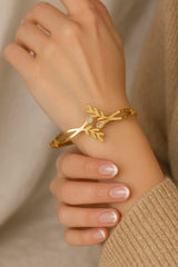 Stainless Steel Kara Bracelet-08 (Golden)