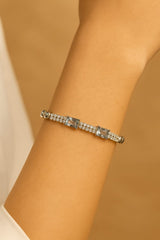 Zircon Bracelet-59 (Silver)