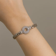 Zircon Bracelet-55 (Silver)