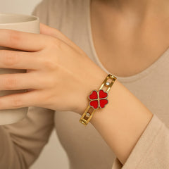 Stainless Steel Kara Bracelet-01 (Maroon)