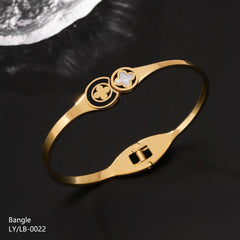 Stainless Steel Kara Bracelet-13 (Black/White)