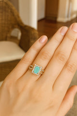 Zircon Ring-157 (Mint Green)