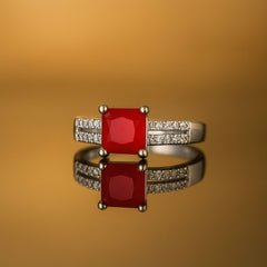 Zircon Ring-159 (Maroon)