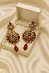 Fancy Earring-465 (Maroon)