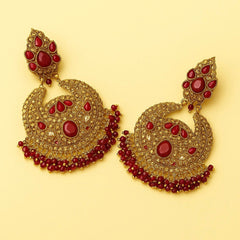 Fancy Earring-456 (Maroon)