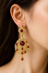 Fancy Earring-449 (Maroon)