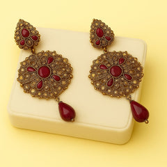 Fancy Earring-452 (Maroon)