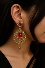 Fancy Earring-451 (Maroon)