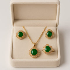 Zircon Locket Set-119 (Green)