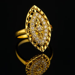 Gold Plated Ring-203 (Rhodium)