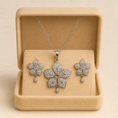 Zircon Locket Set-124 (Silver)