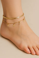 Double Layer Anklet-10 (Golden)