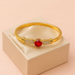 Stainless Steel Kara Bracelet-20 (Maroon)