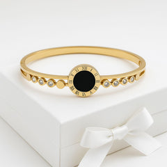 Stainless Steel Kara Bracelet-19 (Black)